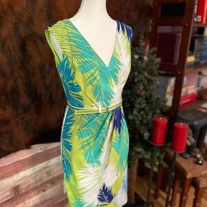 Green & Blue Floral Maggy L Dress